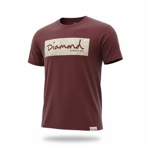 Diamond Supply Co. Burgundy Short Sleeve Tee